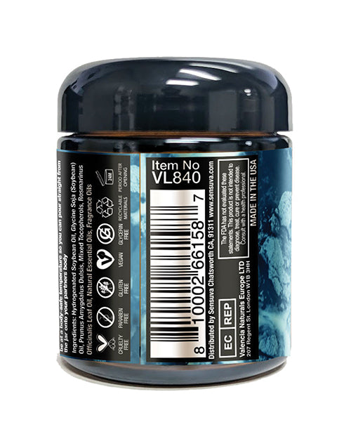 Sensuva Lit Sweet Temptation Luxury Massage Candle - 4 oz Vanilla, Sugar & Sweet Pea - Lady Maven - Maison du Maven