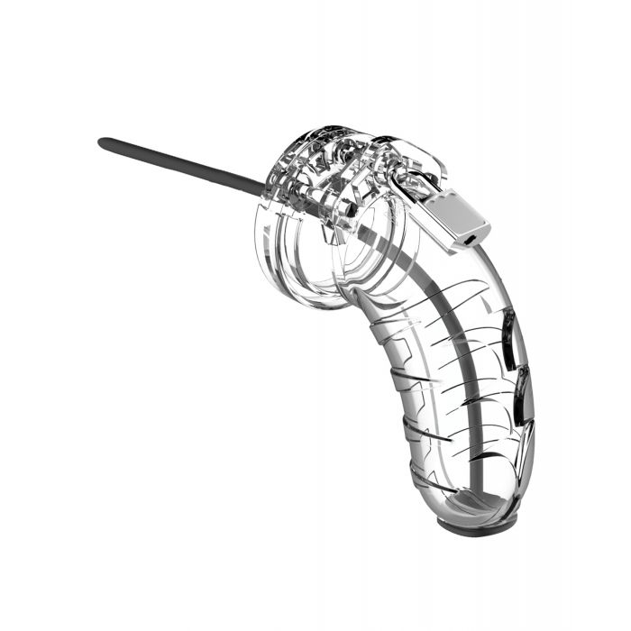 Shots Man Cage 4.5" w/Silicone Urethral Sounding - Clear - Lady Maven - Maison du Maven