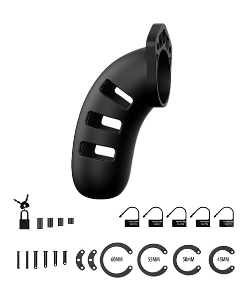 Shots Man Cage Chastity 4.5" Cock Cage Model 21 - Black - Lady Maven - Maison du Maven