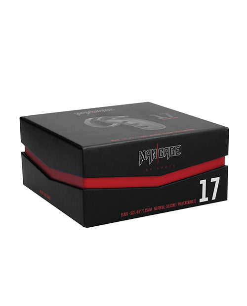 Shots Man Cage Chastity 4.5" Cock Cage Model 21 - Black - Lady Maven - Maison du Maven