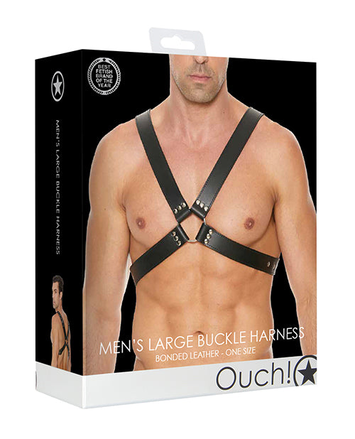 Shots Ouch Men's Large Buckle Harness - Black - Lady Maven - Maison du Maven