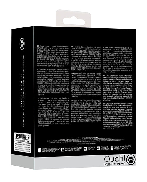 Shots Ouch Puppy Play Puppy Hood - Black - Lady Maven - Maison du Maven