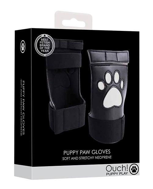 Shots Ouch Puppy Play Paw Cut-Out Gloves - White - Lady Maven - Maison du Maven