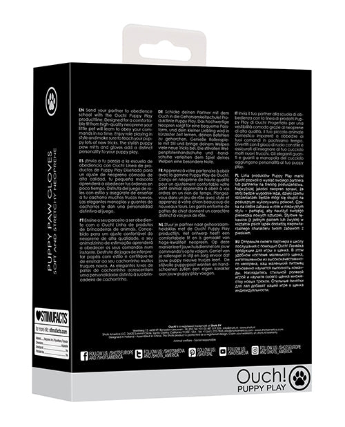 Shots Ouch Puppy Play Paw Cut-Out Gloves - White - Lady Maven - Maison du Maven