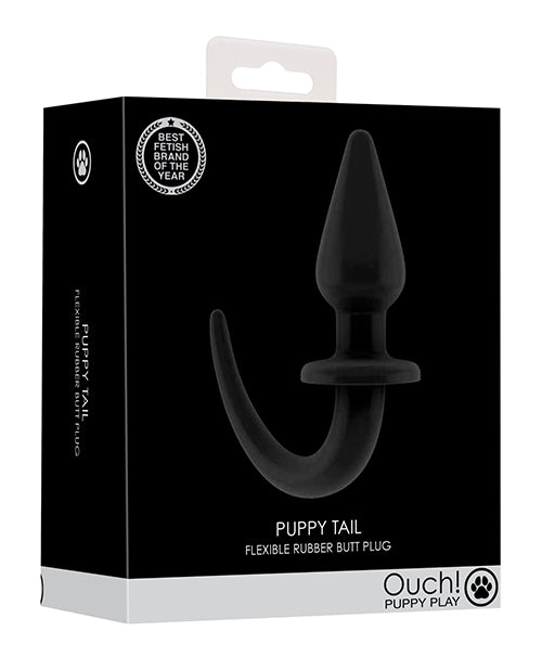Shots Ouch Puppy Play Tail Butt Plug - Black - Lady Maven - Maison du Maven