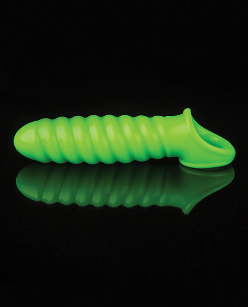 Shots Ouch Swirl Stretchy Penis Sleeve - Glow in the Dark - Lady Maven - Maison du Maven