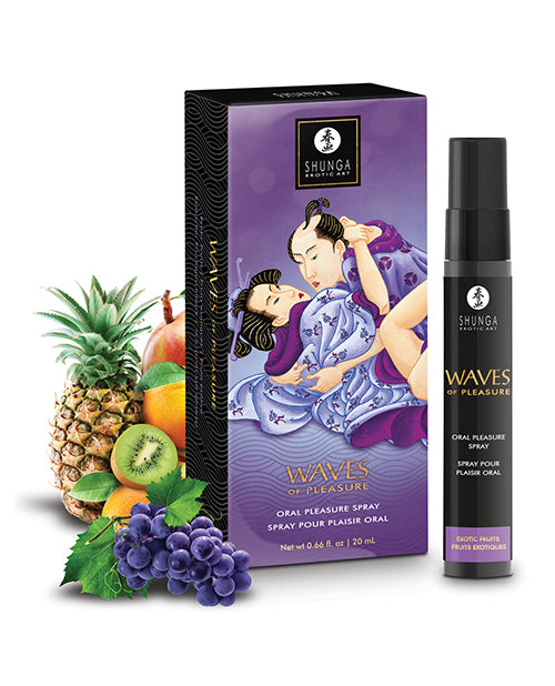 Shunga Waves of Pleasure Oral Pleasure Spray - .66 oz Exotic Fruits - Lady Maven - MaisonduMaven