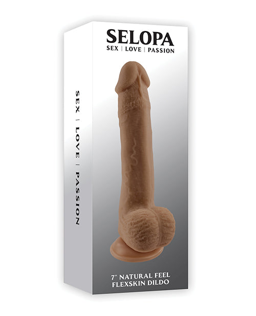 Selopa Natural Feel 7" Flexskin Dildo - Dark - Lady Maven - Maison du Maven