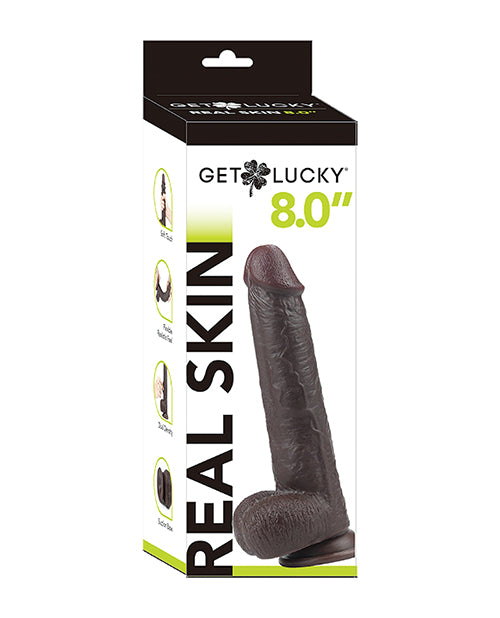 Get Lucky 8.0" Real Skin Series - Dark Brown - Lady Maven - Maison du Maven
