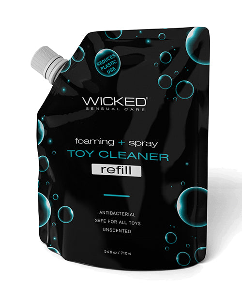 Wicked Sensual Care Foaming + Spray Toy Cleaner Refill Pouch - 24 oz - Lady Maven - MaisonduMaven