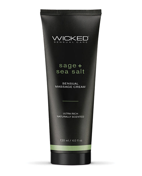 Wicked Sensual Care Sage & Sea Salt Massage Cream - 4 oz - Lady Maven - MaisonduMaven