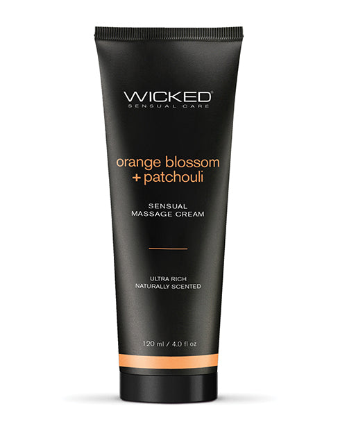 Wicked Sensual Care Orange Blossom & Patchouli Massage Cream - 4 oz - Lady Maven - MaisonduMaven