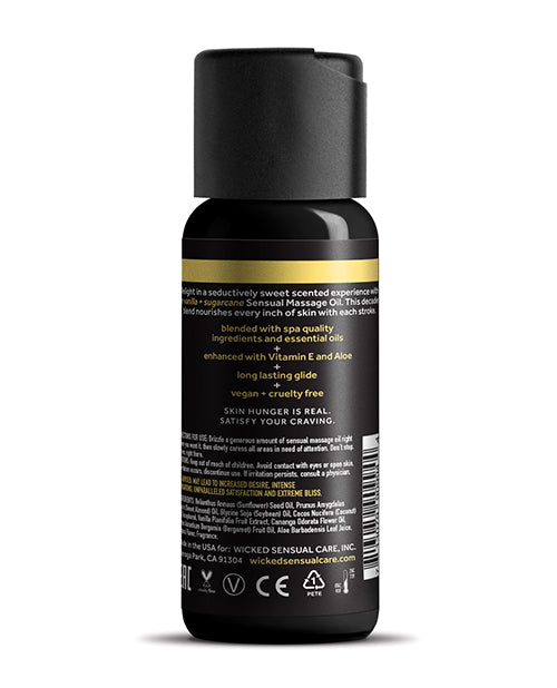 Wicked Sensual Care Vanilla & Sugarcane Massage Oil - 4 oz - Lady Maven - MaisonduMaven