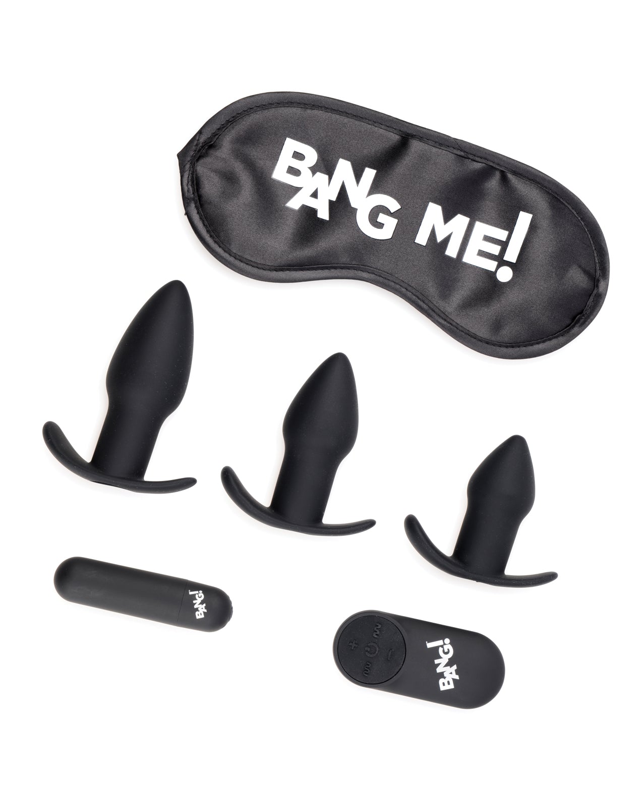 Bang! Backdoor Adventure Remote Control 3 Piece Butt Plug Vibe Kit - Black - Lady Maven - Maison du Maven