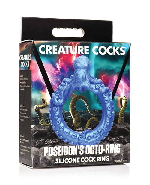 Creature Cocks Poseidon's Octo Silicone Cock Ring - Blue - Lady Maven - Maison du Maven