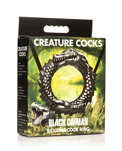 Creature Cocks Caiman Silicone Cock Ring - Black - Lady Maven - Maison du Maven