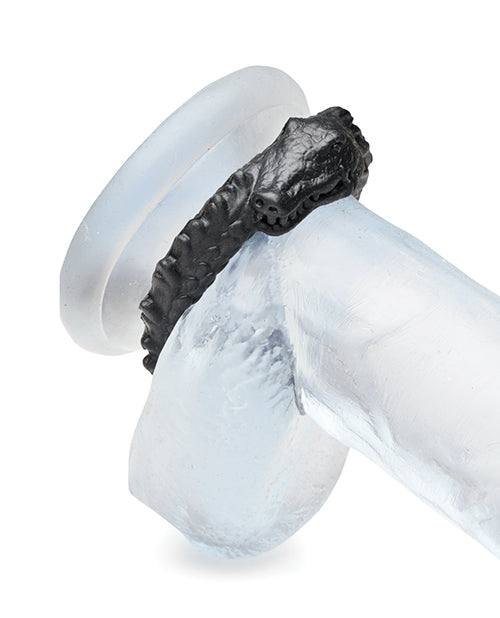 Creature Cocks Caiman Silicone Cock Ring - Black - Lady Maven - Maison du Maven