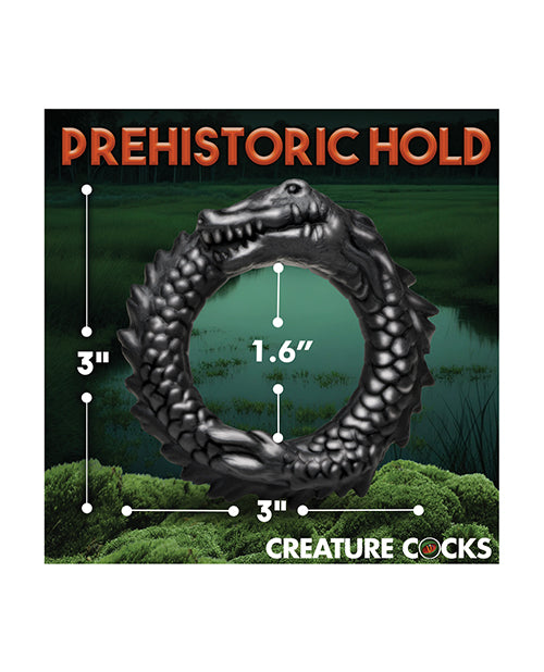 Creature Cocks Caiman Silicone Cock Ring - Black - Lady Maven - Maison du Maven