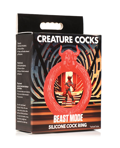 Creature Cocks Beast Mode Silicone Cock Ring - Red - Lady Maven - Maison du Maven