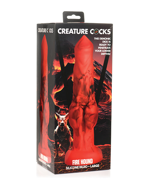 Creature Cocks Fire Hound Silicone Dildo - Large Red - Lady Maven - Maison du Maven