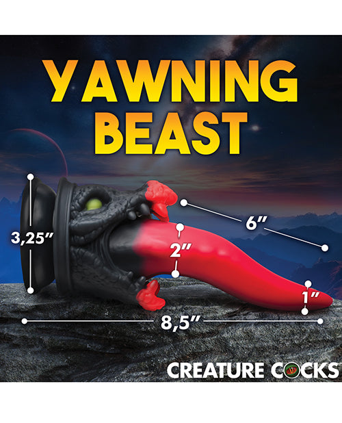 Creature Cocks Dragon Roar Silicone Dildo - Red/Black - Lady Maven - Maison du Maven