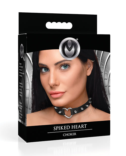 Master Series Spiked Heart Choker - Black - Lady Maven - Maison du Maven