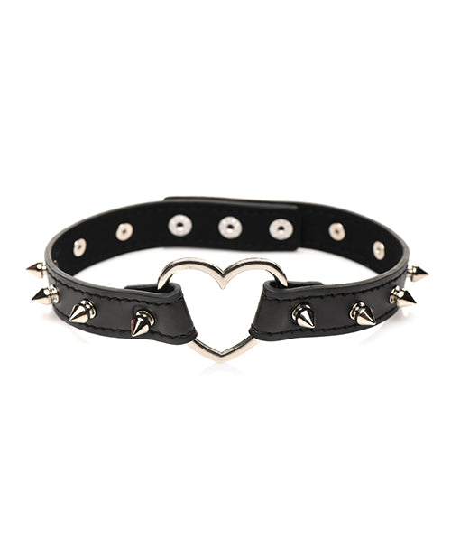 Master Series Spiked Heart Choker - Black - Lady Maven - Maison du Maven