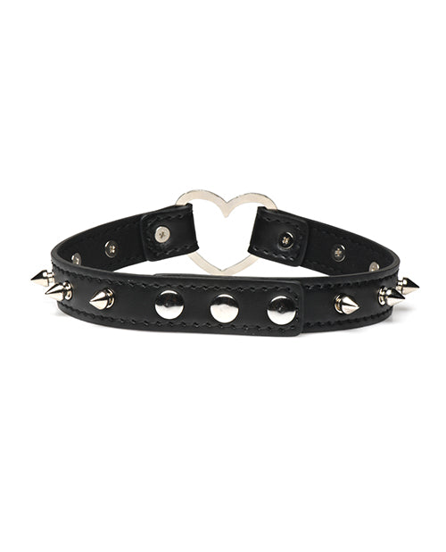 Master Series Spiked Heart Choker - Black - Lady Maven - Maison du Maven