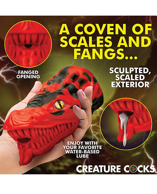 Creature Cocks Dragon Tamer Silicone Stroker - Red - Lady Maven - Maison du Maven