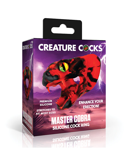 Creature Cocks Master Cobra Silicone Cock Ring - Red - Lady Maven - Maison du Maven