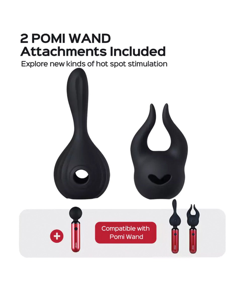 Horns Pomi Wand Attachments Bundle - Black - Lady Maven - Maison du Maven