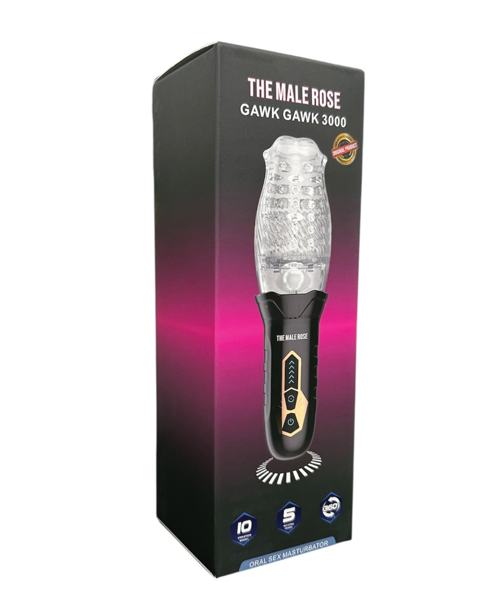 The Male Rose (Original) Gawk Gawk 3000 Rotating Blow Job Simulator - Black - Lady Maven - Maison du Maven