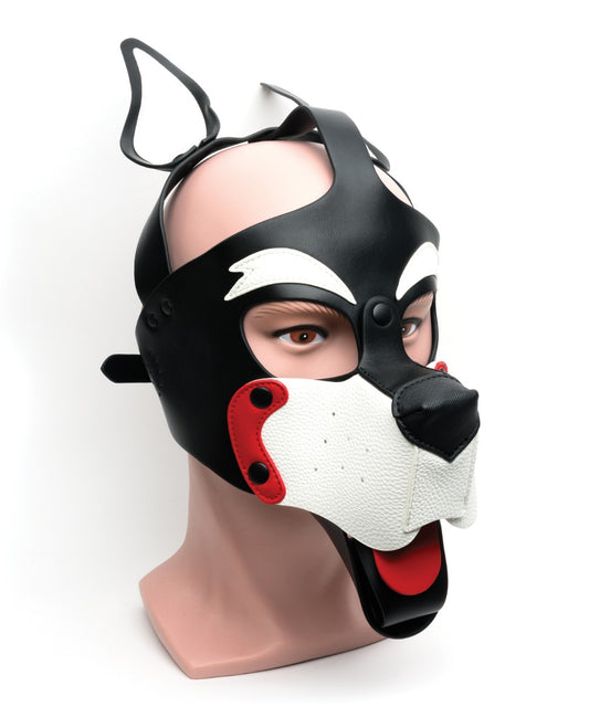665 Playful Pup Hood - O/S Black/White/Red - Lady Maven - Maison du Maven